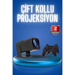 Mey İthalat® Android Projeksiyon Siyah Taşınabilir Sinema Projektörü 4k 1080p Ev Sineması Bluetooth