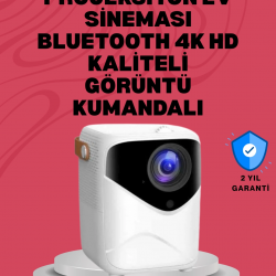 Mey İthalat® Android Sistemli Mini Projektör – Uygulama Destekli Akıllı Kullanım