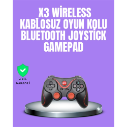 Mey İthalat® Android Uyumlu Gamepad X3 Game Stick Oyun Kolu Bluetooth Bağlantılı