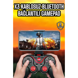 Mey İthalat® Android Uyumlu Gamepad X3 Game Stick Oyun Kolu Bluetooth Bağlantılı