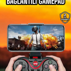 Mey İthalat® Android Uyumlu Gamepad X3 Game Stick Oyun Kolu Bluetooth Bağlantılı