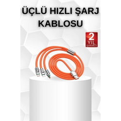 Mey İthalat® Android ve İOS Uyumlu 180 Derece Type-c Şarj Kablosu