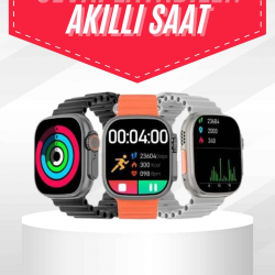 Mey İthalat® Android ve İOS Uyumlu Uyku ve Sağlık Takibi Yapabilen 3 Kordonlu Akıllı Saat