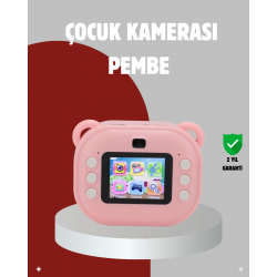 Mey İthalat® Anında Baskı Özellikli Çocuk Kamerası – 24MP HD Çift Lens, 32GB Hafıza ve Oyun Modu