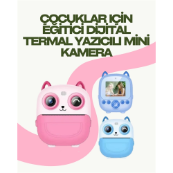 Mey İthalat® Anında Yazdıran Kamera – Çocuklara Uygun, Hafif ve Renkli