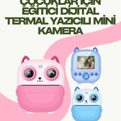 Mey İthalat® Anında Yazdıran Kamera – Çocuklara Uygun, Hafif ve Renkli