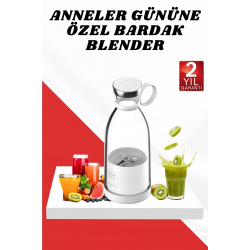 Mey İthalat® Anneler Gününe Özel Hediye Bardak Blender Paslanmaz Çelik Bıçaklı