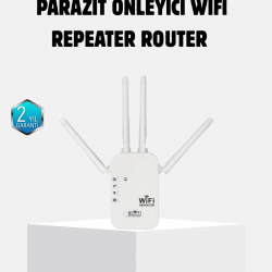 Mey İthalat® Antenli WiFi Repeater 300m2 Kapsama Alanı WPA3 Güvenlikli