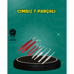 Mey İthalat® Antistatik 7’li Hassas Cımbız Takımı Manyetik Olmayan Uçlu