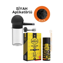 Mey İthalat® Aplikatörlü Saç Dolgunlaştırıcı Fiber Topik Toz SİYAH 50 Gram