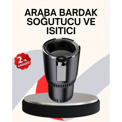 Mey İthalat® Araba Bardaklığı Isıtma Soğutma Ayarlı Çakmak Girişli Akıllı Model