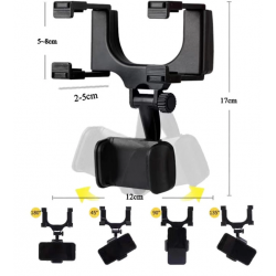 Mey İthalat® Araba Dikiz Aynasına Takılan Telefon Tutucu CM-219