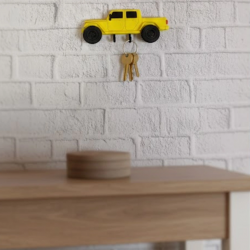 Mey İthalat® Araba Figürlü Duvar Anahtarlığı Ev ve Ofis İçin Dekoratif Tasarım