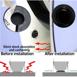 Mey İthalat® Araba Kapı Ses ve Darbe Emici Pad 10 Adet Siyah