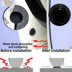 Mey İthalat® Araba Kapı Ses ve Darbe Emici Pad 10 Adet Siyah