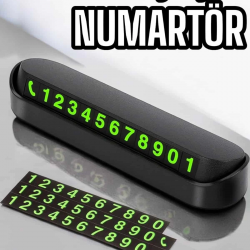 Mey İthalat® Araba Park Numaratörü Araç İçi Numaralık Değiştirilebilir Çevirmeli Mini