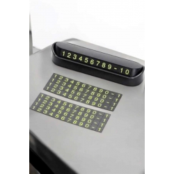 Mey İthalat® Araba Park Numaratörü Araç İçi Numaralık Değiştirilebilir Çevirmeli Mini