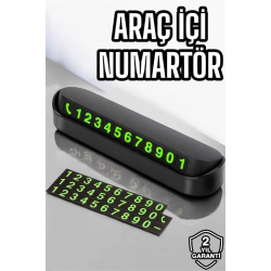 Mey İthalat® Araba Park Numaratörü Araç İçi Numaralık Değiştirilebilir Çevirmeli Mini