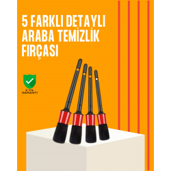 Mey İthalat® Araba Temizliği İçin 5 Parça Fırça Takımı