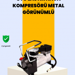 Mey İthalat® Araç Çakmak Girişli Metal Hava Kompresörü 10A Güçlü Motor