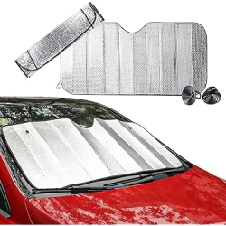 Mey İthalat® Araç Ön Cam Katlanabilir Güneşlik Isı Yansıma Önleyici Dacia Duster Honda Civic Ford Focus Skoda Superb