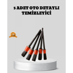 Mey İthalat® Araç Detay Temizlik Fırçası 5’li Set Çizmeyen Kıl Çok Yönlü Kullanım