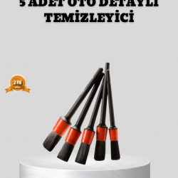 Mey İthalat® Araç Detay Temizlik Fırçası 5’li Set Çizmeyen Kıl Çok Yönlü Kullanım