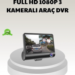 Mey İthalat® Araç DVR Kamerası 3’lü 170° Geniş Açılı Full HD ve Park Destekli