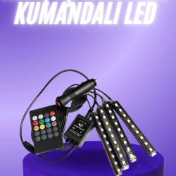 Mey İthalat® Araç İçi Ayak Altı 12'li Şerit Led Işık Uzaktan Kumandalı RGB Işıklı Ses ve Müziğe Duyarlı