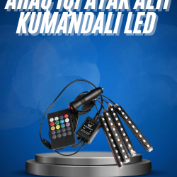 Mey İthalat® Araç İçi Ayak Altı Led 12 Led Işık Sese Müziğe Duyarlı RGB Işıklı Aydınlatma Seti