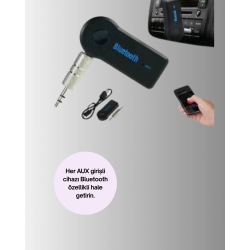 Mey İthalat® Araç İçi Bluetooth AUX Müzik ve Telefon Görüşmesi Adaptörü