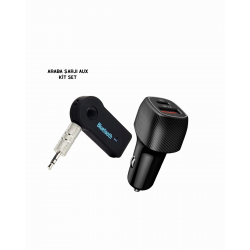 Mey İthalat® Araç İçi Bluetooth Müzik Kiti + Type-C PD Araç Şarjı Seti