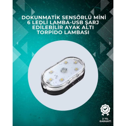 Mey İthalat® Araç İçi Dekorasyon İçin Manyetik ve Yapışkanlı LED Ambiyans Lambası