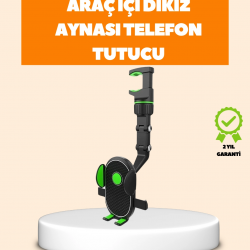 Mey İthalat® Araç İçi Dikiz Aynası Telefon Tutucu Katlanabilir ve Çok Fonksiyonlu