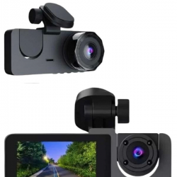 Mey İthalat® Araç İçi Dikiz Kamerası Sürüş Kaydedici 3 Lensli DVR Kamera
