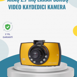 Mey İthalat® Araç İçi HD DVR Kamera G Sensor ve Hareket Algılama Özellikli