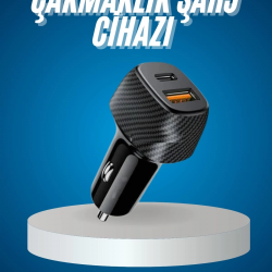 Mey İthalat® Araç İçi Hızlı Şarj Soketi 38W Oto Çakmaklık Type-C Araba Çakmaklık