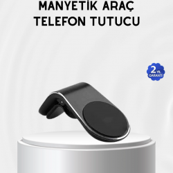 Mey İthalat® Araç İçi Manyetik Telefon Tutucu Güçlü Klipsli ve 360 Derece Ayarlanabilir