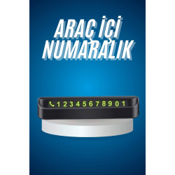 Mey İthalat® Araç İçi Numaratör Numaralık Oto Cam Kartı Fosforlu Numaratör