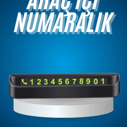 Mey İthalat® Araç İçi Numaratör Numaralık Oto Cam Kartı Fosforlu Numaratör