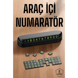 Mey İthalat® Araç İçi Numaratör Numaralık Torpido Üstü Açılır Kapanır Telefon Numarası Bırakma