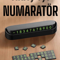 Mey İthalat® Araç İçi Numaratör Numaralık Torpido Üstü Açılır Kapanır Telefon Numarası Bırakma