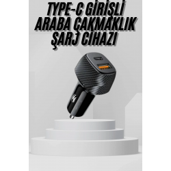 Mey İthalat® Araç İçi Şarj Cihazı 38W Güç Kapasiteli Type-C Girişli Araba Çakmaklık