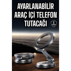 Mey İthalat® Araç İçi Telefon Tutacağı Manyetik Tasarım Ayarlanabilir