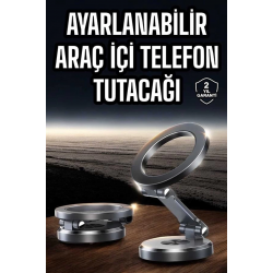 Mey İthalat® Araç İçi Telefon Tutacağı Manyetik Tasarım Ayarlanabilir