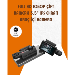Mey İthalat® Araç İçi ve Ön Kameralı 3 İnç IPS Ekranlı Full HD Güvenlik Kamerası