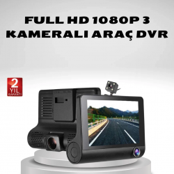 Mey İthalat® Araç Kamerası 3’lü Full HD DVR 1080P Gece Görüşlü ve G-Sensörlü