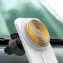 Mey İthalat® araç uyumlu Kablosuz 15W Taşınabilir Şarj Aleti Çift Kablo