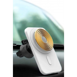 Mey İthalat® araç uyumlu Kablosuz 15W Taşınabilir Şarj Aleti Çift Kablo