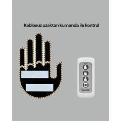 Mey İthalat® Aracınız İçin Eğlenceli ve Güvenli İletişim: LED Jest Lambası, Uzaktan Kumandalı, Kolay Montaj